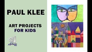 Paul Klee 3 PROJECTS for Students | Paint like Paul Klee Castle and Sun |  paul klee art lesson