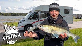 Поездка на рыбалку на Автодоме. Поймал судака. Лещ на воблер. Дом на колёсах. Рыбалка в Финляндии.