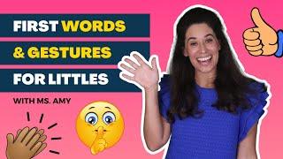 First words & gestures, gesture milestones, Christian learning, toddler learning, babies first words