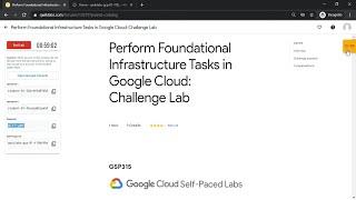 GSP315 | Perform Foundational Infrastructure Tasks in Google Cloud: Challenge Lab | NEW