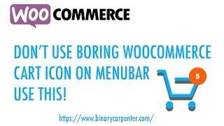 WooCommerce Menubar Cart Icon Customization