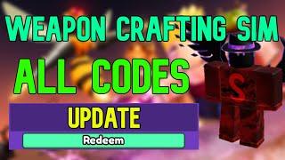 ALL Weapon Crafting Simulator CODES | Roblox Weapon Crafting Simulator Codes (August 2023)