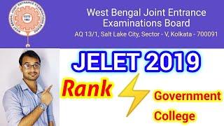 JELET 2019 RANK VS GOVERNMENT COLLEGE