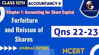 Qns 22-23 I Accounting for Share Capital I NCERT Solutions