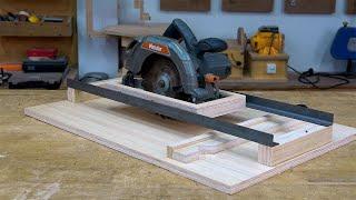 Amazing Tools Tips and Tricks DIY Circular Saw Track Rail Guide For Perfect Crosscut