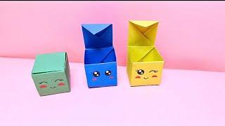 How to make Origami Paper Box/DIY Paper Box Idea/Back to School