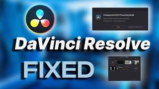 How to fix DaVinci Resolve 18 Unsupported GPU message 2022
