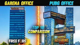 Free Fire vs Pubg Comparison || 10 comparison about free fire and Pubg