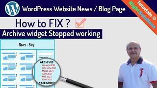 WordPress website Archive Section not working - Blog Page Archive Widget not working