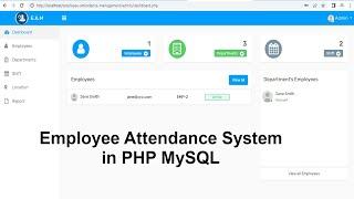 Employee Attendance Management System in PHP MySQL with Source Code