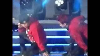 Chanyeol touching Baekhyun's ass