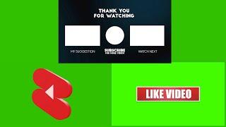 YouTube shorts logo green screen | subscribe youtube green screen | end screen Green screen