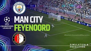 MANCHESTER CITY vs FEYENOORD UEFA Champions League 24/25 eFootball simulation