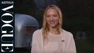 One minute with Gemma Ward on the set of her Vogue cover shoot.