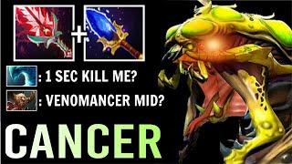 Most Cancerous Mid Hero in Dota 2! Bloodthorn + Scepter Venomancer 1 Sec Delete Any Meta Hero Dota 2