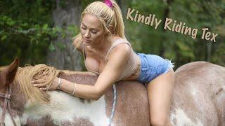 Kindly riding her horse bareback