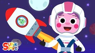 We're Going On A Rocket Ship | Kids Space Travel Song | Super Simple Songs