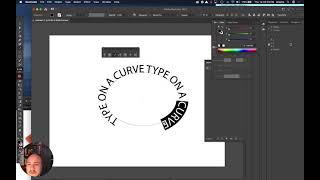 Kerning, Tracking (and  switching orientation to the curve with TEXT ON A CURVE in Adobe Illustrator