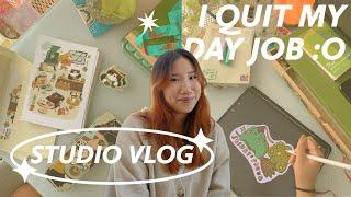 i quit my day job...  september art studio vlog