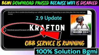 bgmi download paused because wifi is Disabled | bgmi obb service is running | bgmi obb file problem