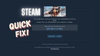 How To Fix | Steam Birthday Verification (Quick Fix)