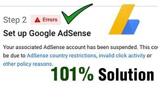 Solve Google Adsense Suspended Due to Country Restriction, Invalid Activity or Other Policy Reason