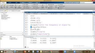 Matlab 11: Assign a value to the variable using input command