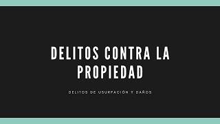 Delitos de usurpación y daños