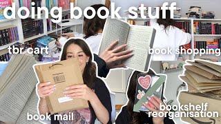 doing book stuffbookshelf reorganisation, book mail, going book shopping