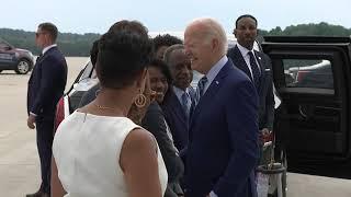 President Biden lands at Dobbins Air Reserve Base ahead of Atlanta debate