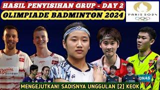 Unggulan [2] TUMBANG! Hasil Semua Sektor Penyisihan Grup Day 2 Badminton Olimpiade Paris 2024