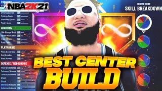 *NEW* BEST CENTER BUILD in NBA 2K21 - GAME BREAKING DEMI GAWD CENTER BUILD!