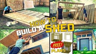 DIY How to Build a SHED from Start to Finish (FREE Framing Plans!)