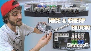 Best CAR AUDIO Distribution Block on AMAZON!?!? Fused 0 Gauge Distro w/ Wired SAFTEY LIGHT & Ground