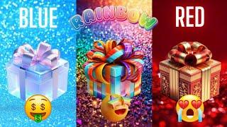 Choose your gift box ️|| 3 gift box challenge|| Blue, Rainbow & Red #giftboxchallenge