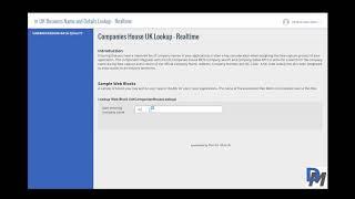 UK Business Name Lookup OutSystems