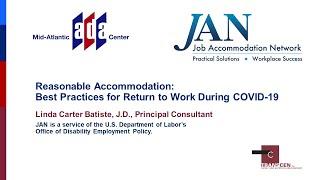 Reasonable Accommodation: Best Practices for Return to Work During COVID-19