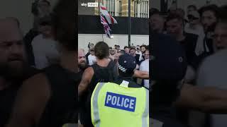 Violence breaks out at Downing Street protest