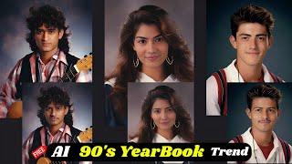 Create Free AI YearBook Trend On Instagram | 90s Yearbook Trend Tutorial | AI Trend Tutorial