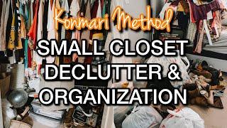 Konmari Method Small Closet Declutter & Organization