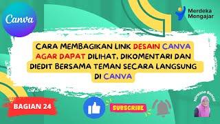 CARA MEMBAGIKAN LINK DESAIN CANVA AGAR DAPAT DILIHAT, DIKOMENTARI DAN DIEDIT SECARA BERSAMA-SAMA