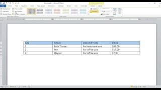 How to remove row and column lines from a table in Microsoft Word
