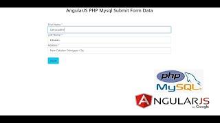 AngularJS PHP Mysql Submit Form Data