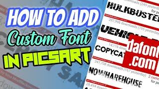 HOW TO ADD OR DOWNLOAD FONTS IN PicsArt for FREE! |PicsArt Tutorial| Tagalog, Philippines