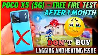 Poco X5 5G Free Fire Test After 1 Month /poco x5 5G free fire gameplay+Heating+Battery Drain Test.