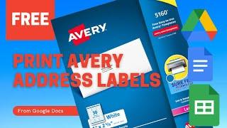 FREE Avery Address Labels from Google Docs Sheets