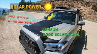 Lensun Hood Solar Panel Mounted Review of Toyota Tacoma