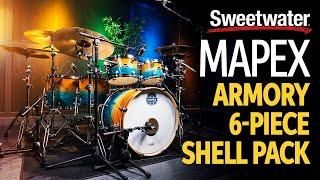 Mapex Armory 6-piece Studioease Fast Tom Shell Pack — Ocean Sunset Demo