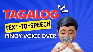 Tagalog Voice over para sa videos (fb reels, tiktok, yt etc.) | Pinoy voice over | Text to Speech