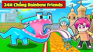 HIHA THỬ THÁCH 24H CHỐNG LẠI RAINBOW FRIENDS PHIÊN BẢN MỚI TRONG MINECRAFT*HIHA THỬ THÁCH 24H 